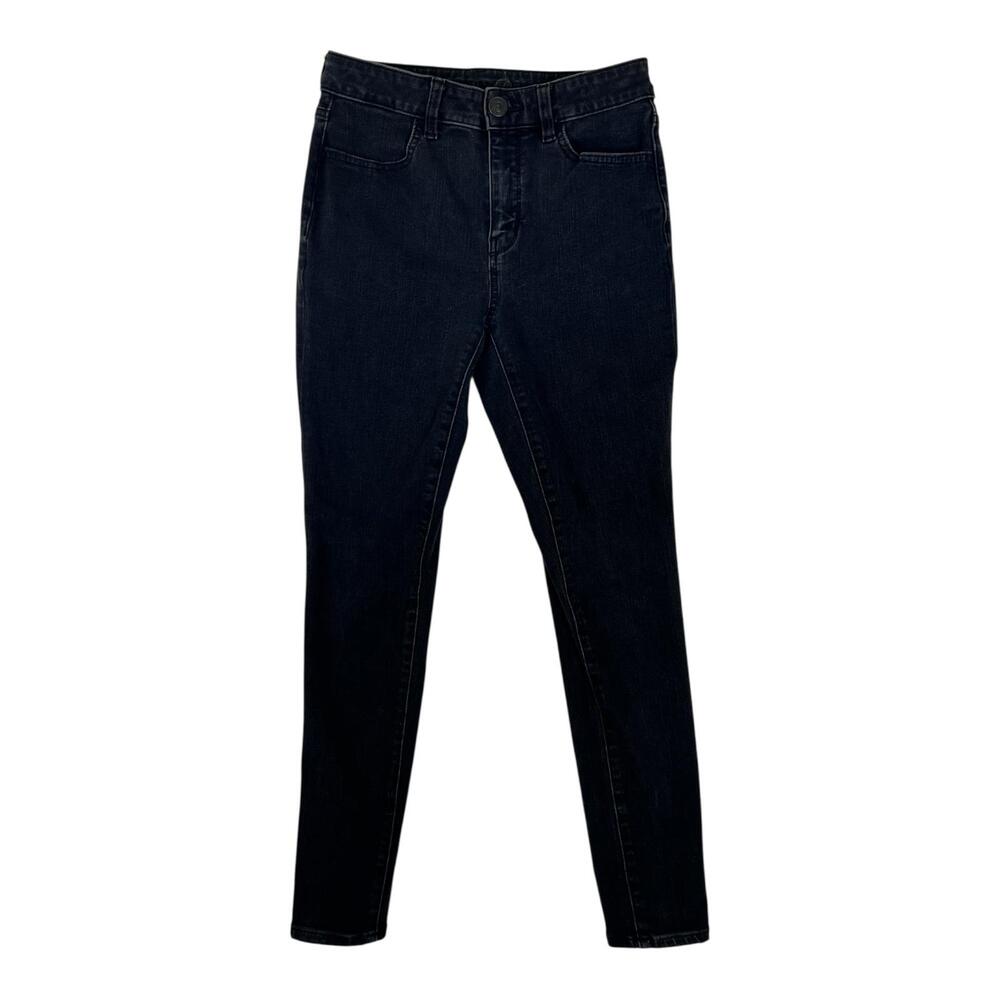 American Eagle Dream Jean Jegging Jeans Womens 6 Black Dark Wash Stretch Denim